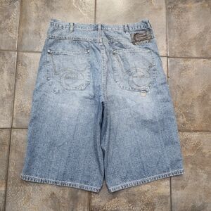 Vintage Y2K Eizzo Men's 36 Baggy Embroidered Streetwear Jean Jorts Shorts